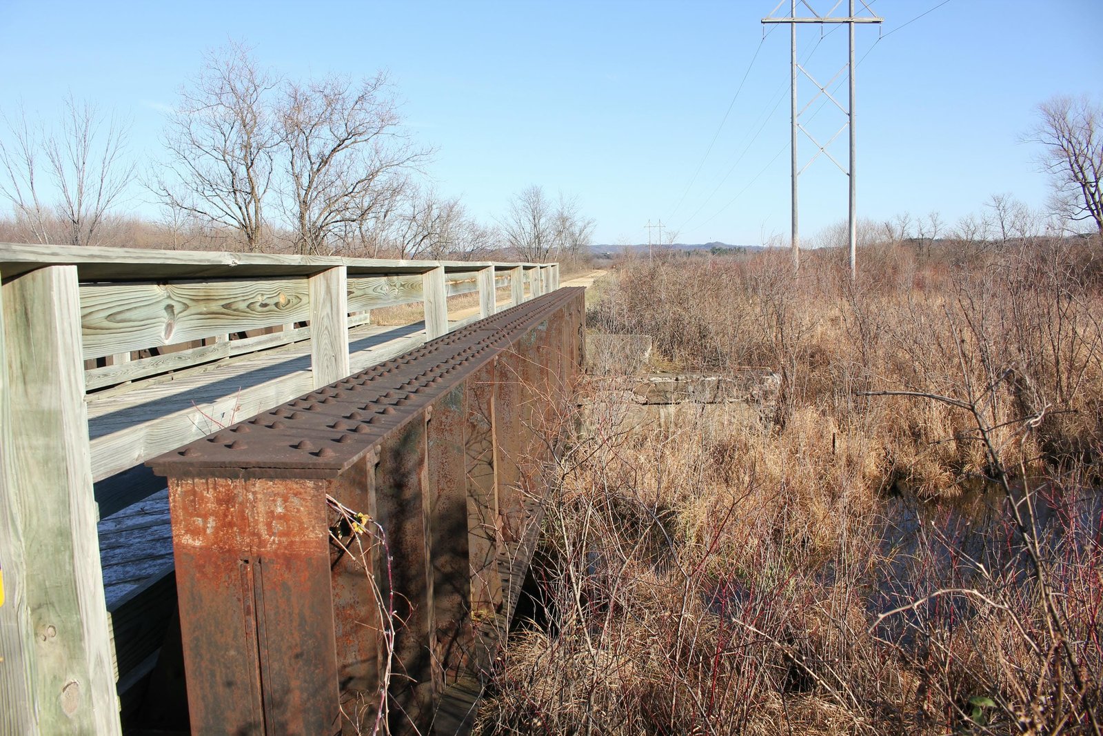 Looking east
